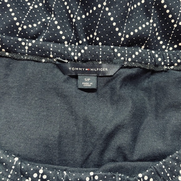Tommy Hilfiger, Navy Blue Polka Dot Chevron Skirt, Small - Picture 4 of 8